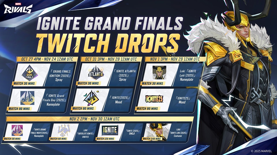Marvel Rivals Ignite Grand Finals Twitch Drops